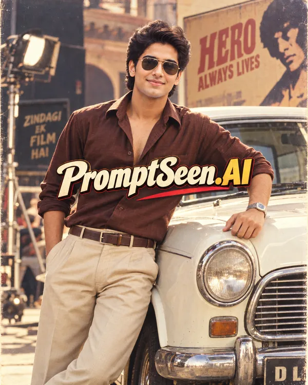 80s Bollywood Hero Style