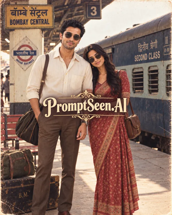 80s Indian Railway Station Style