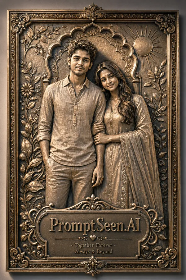 Luxury Metal Relief Personalized Portrait