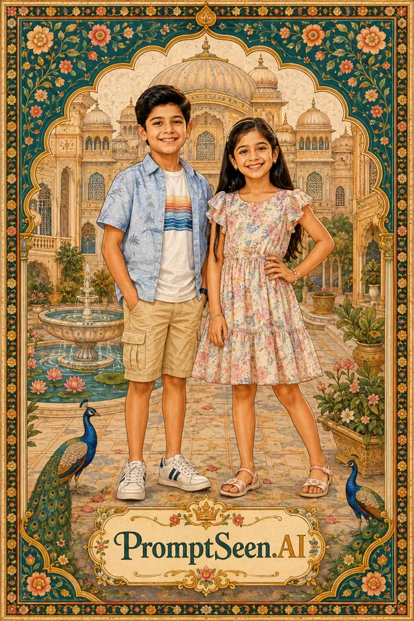 Royal Indian Miniature Caricature