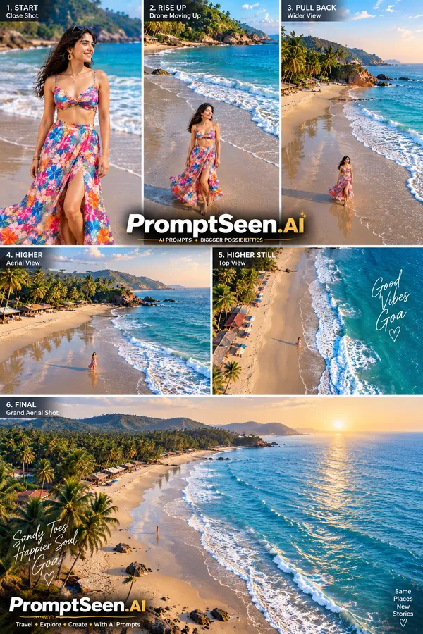 Goa Beach Cinematic Drone Portrait