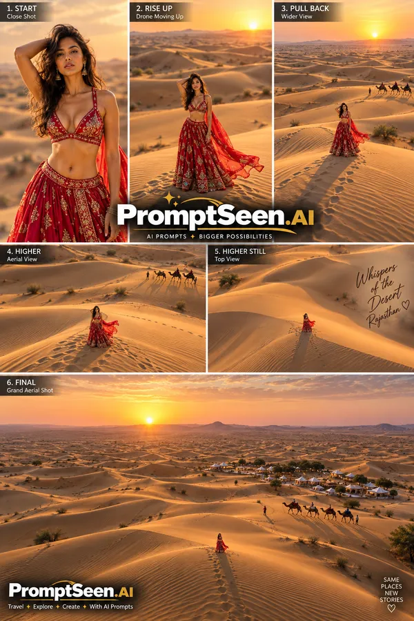 Rajasthan Desert Golden Hour Drone Portrait