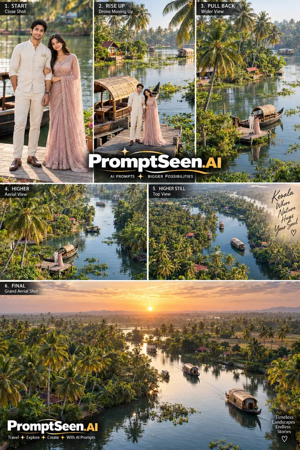Kerala Backwater Cinematic Drone View