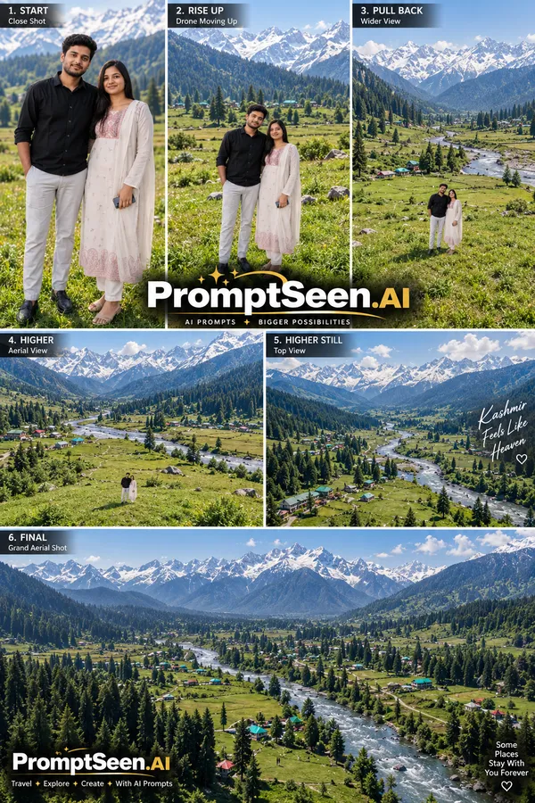Kashmir Valley Cinematic Drone Portrait
