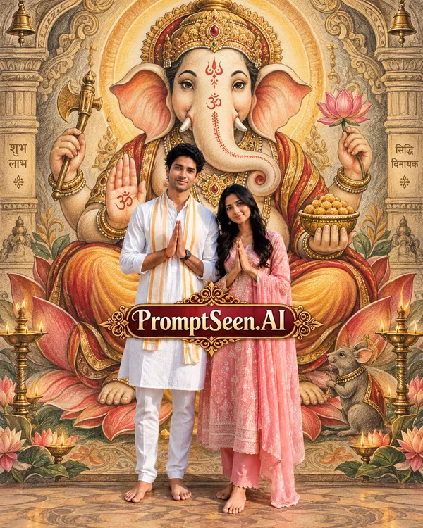 Grand Ganesha Drawing Background