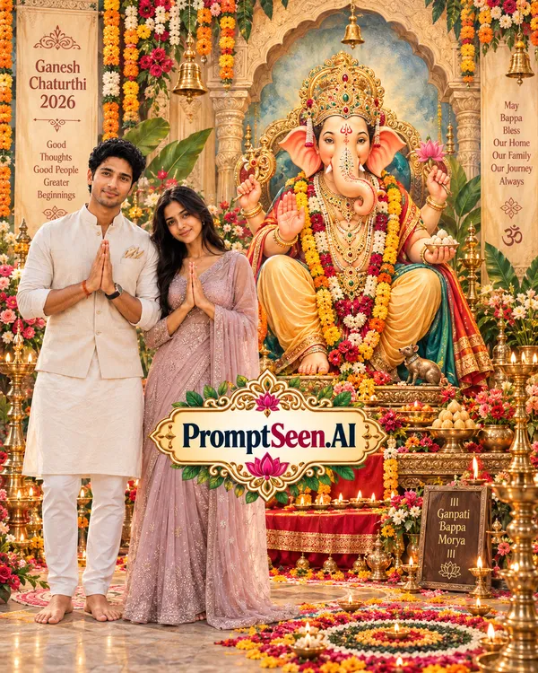 Divine Ganesha Chaturthi Artistic Portrait 2026