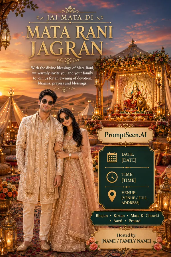 Royal Desert Dunes Jagran Invitation