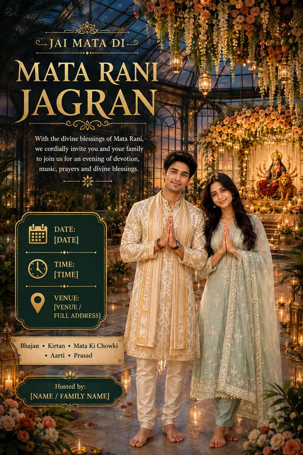 Enchanted Glasshouse Jagran Invitation