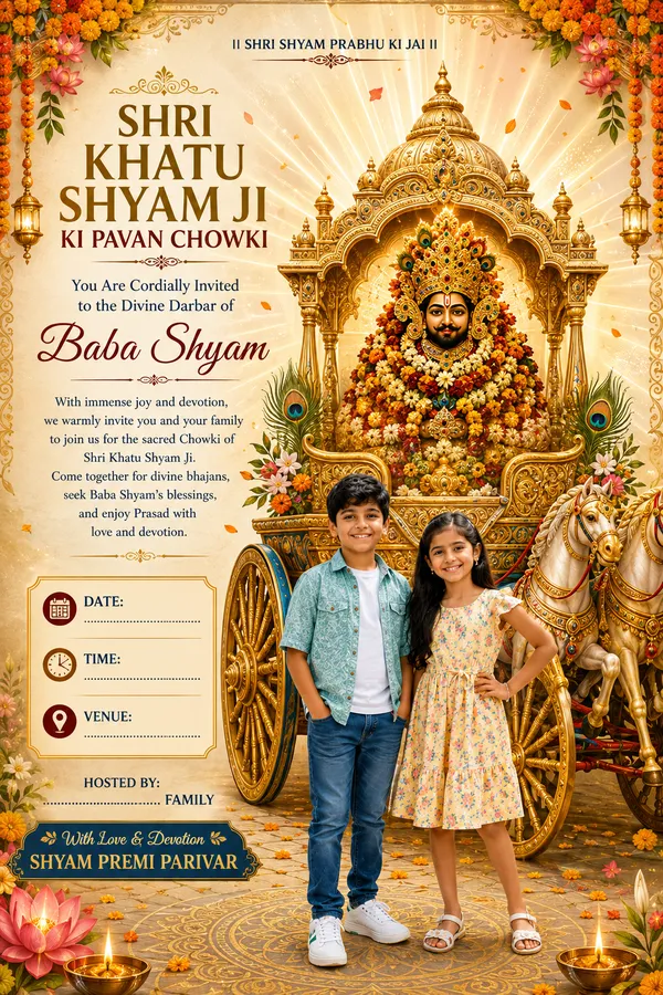 Shyam Rath Royal Chariot Invitation Prompt