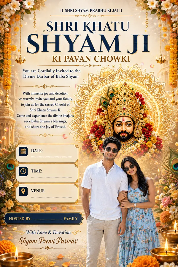 Mandala Glow Khatu Shyam Invitation
