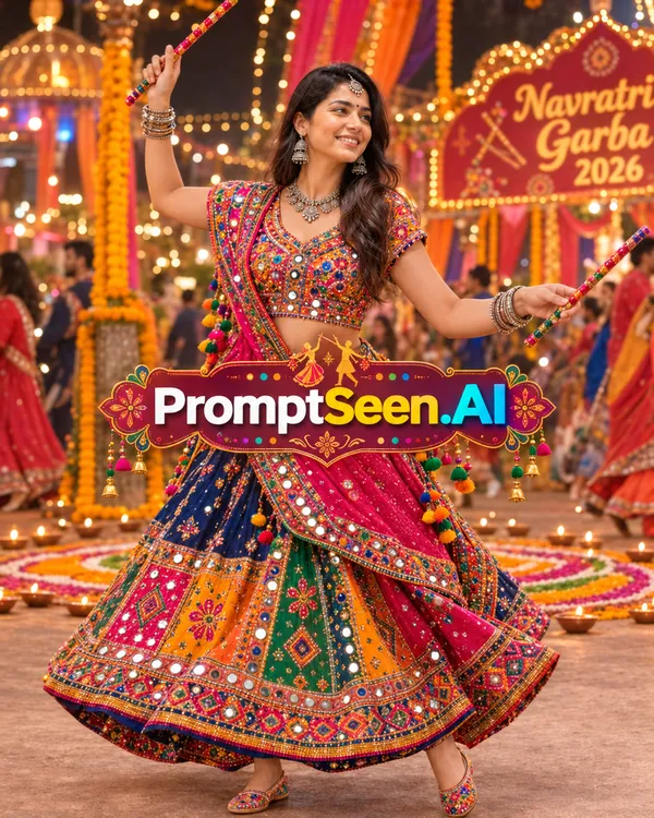 Traditional Gujarati Garba Navratri Prompt