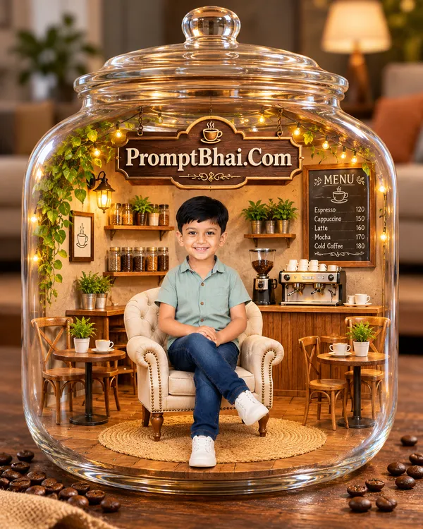 Mini Cafe in a Glass Jar Photo Prompt