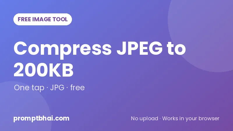 Compress JPEG to 200KB