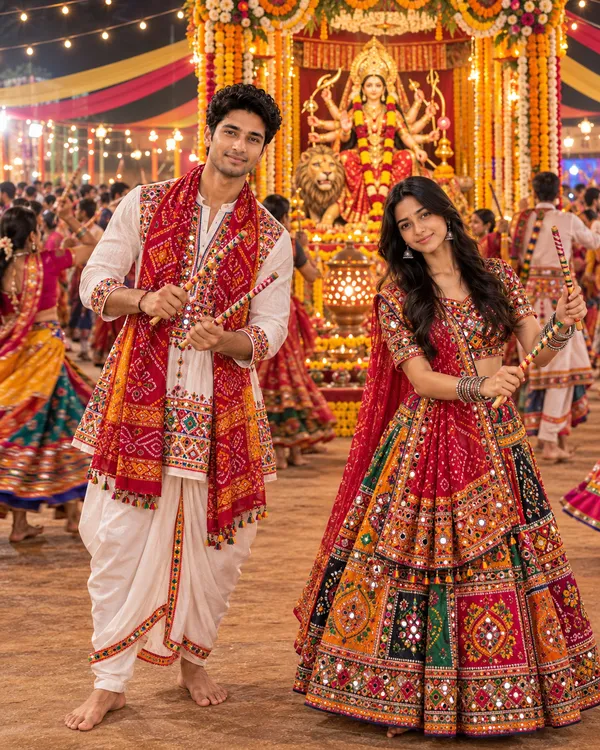 Maa Kushmanda Garba Night Photo Prompt
