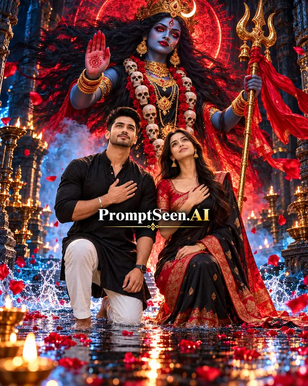 Kali Devotion in Water Photo Prompt