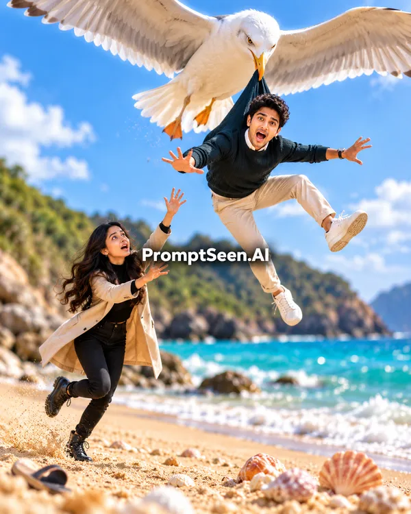 Seagull Ki Udaan Miniature AI Photo Prompt