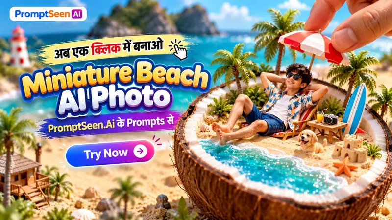 Viral Miniature Beach AI Photo Prompt