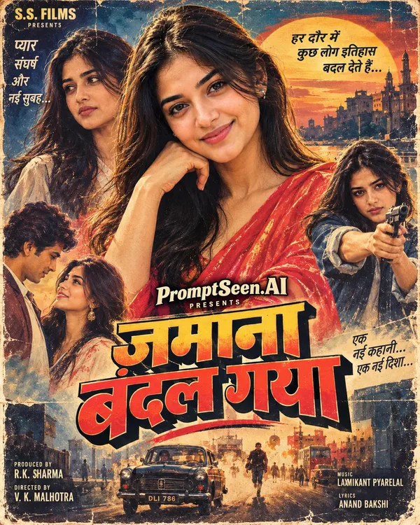 1980s Bollywood Classic Film Poster