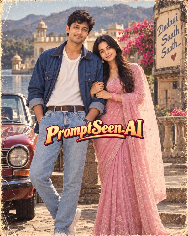 90s Bollywood Hero & Heroine Couple