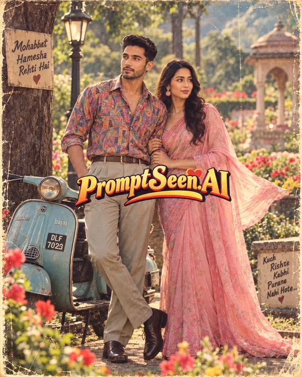 1980s Bollywood Romantic Couple