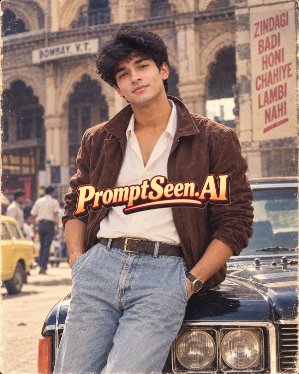 90s Bollywood Superstar Entry - Retro Cinema Style