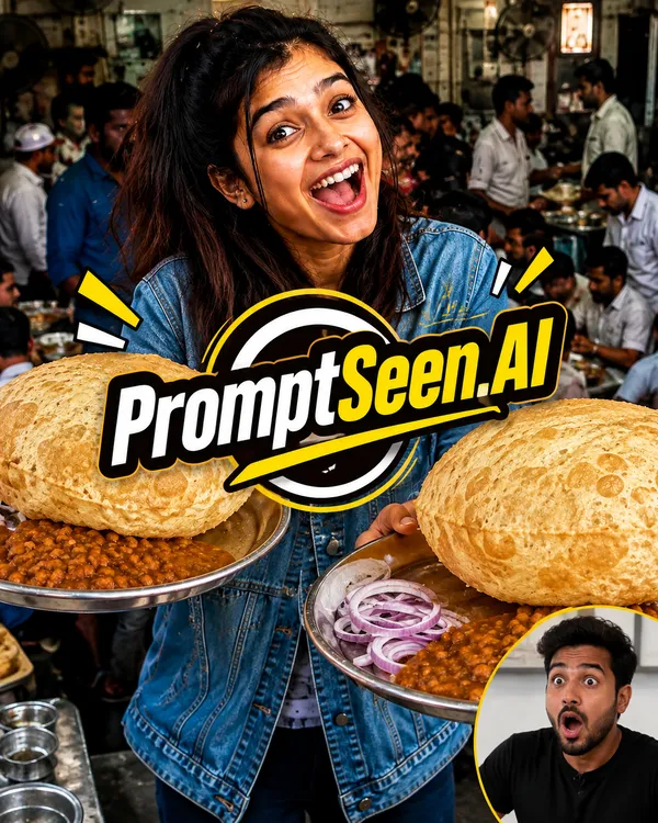 Delhi Street Food Thumbnail Prompt