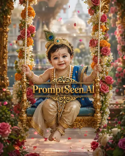 Baby Krishna Swing Jhula Prompt