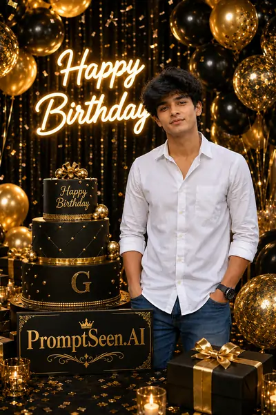 Luxury Black and Gold Birthday Party For Man