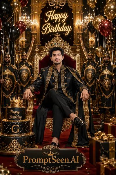 Royal King Birthday Portrait AI