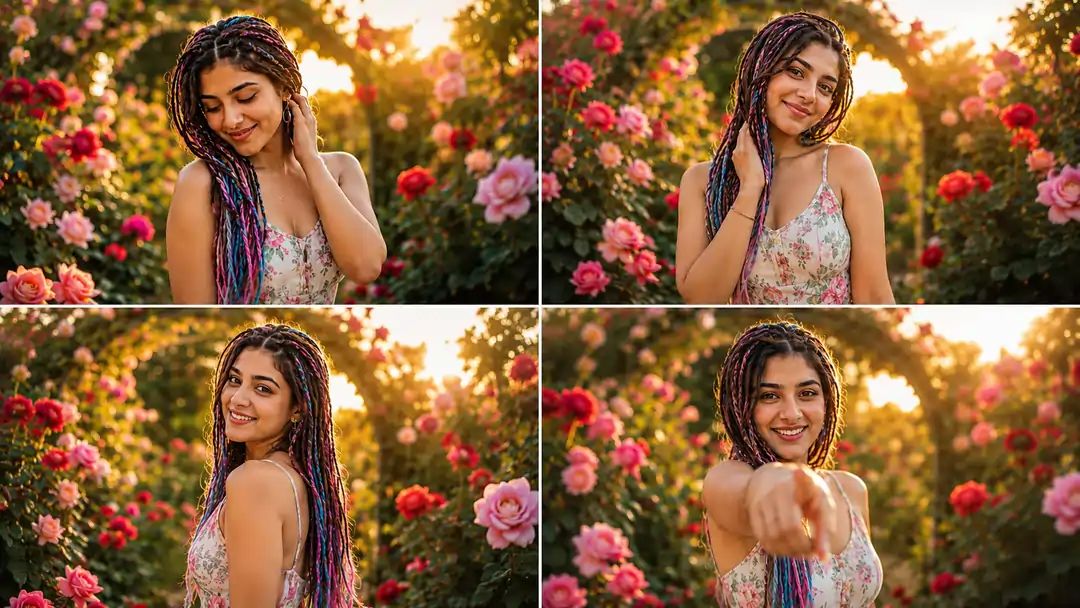 Rose Garden AI Prompts: Floral Portrait & Video Templates