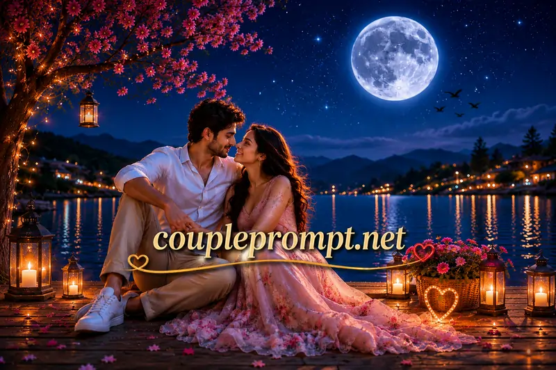 Couple Prompt Moonlight Beach Walk