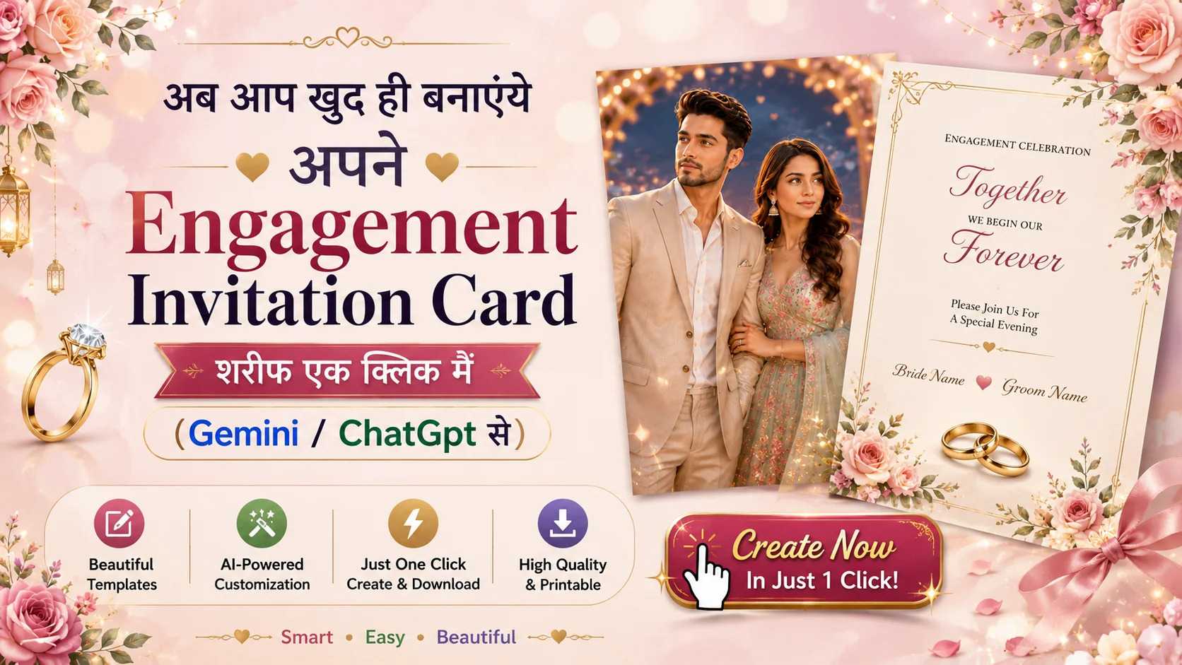 Engagement Invitation Card Ai Prompts
