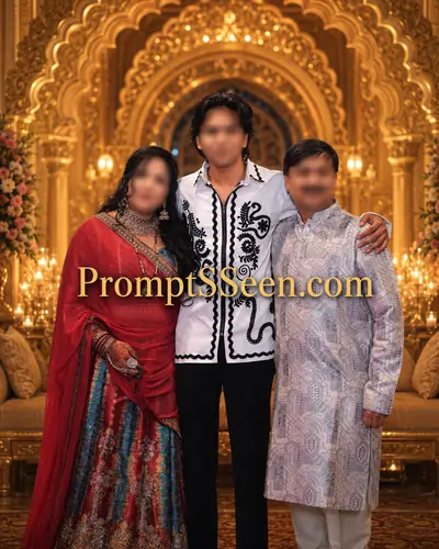 Indian Luxury Family Portrait Prompt