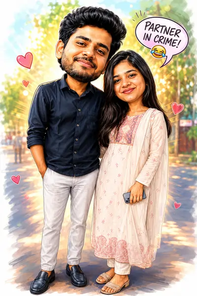 Funny Cartoon Caricature Portrait