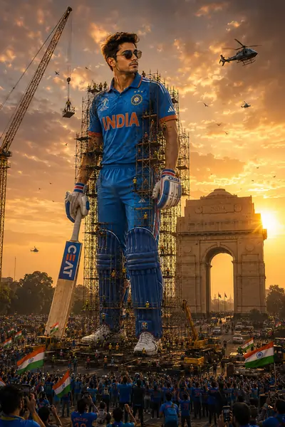 India Gate Cricket Legend Prompt