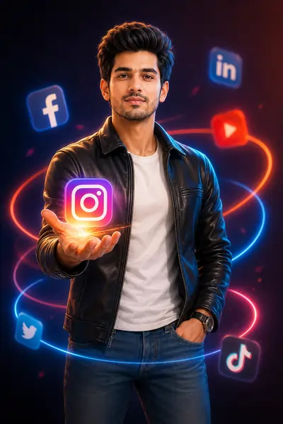 Instagram Figure Social Media 3D Avatar generated using AI