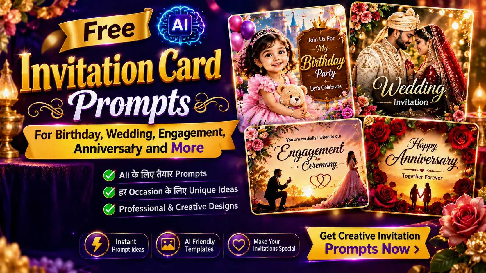 Free AI Invitation Card Prompts