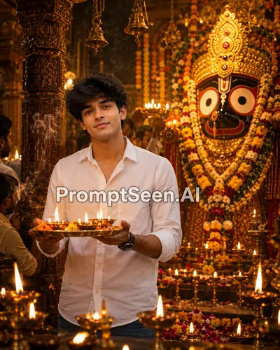 Evening Aarti Scene Jagannath Ji