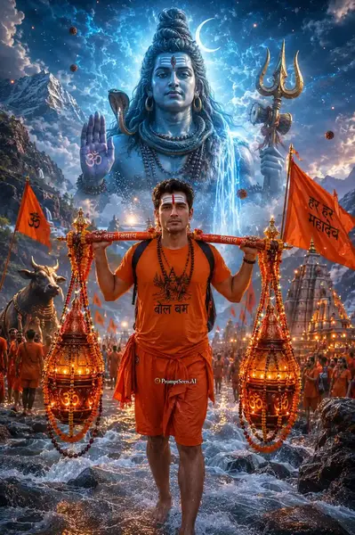 Lord Shiva Blessing Scene AI Edit