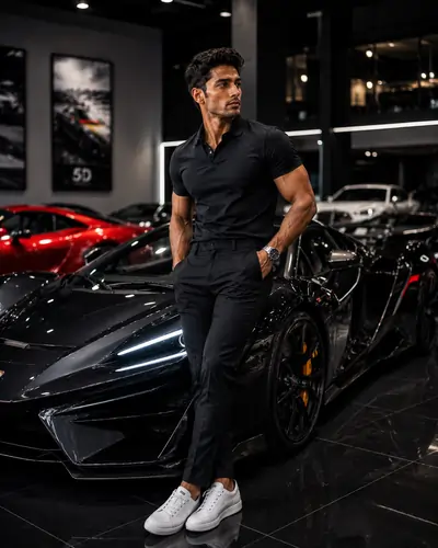 Luxury Garage Editorial AI Image