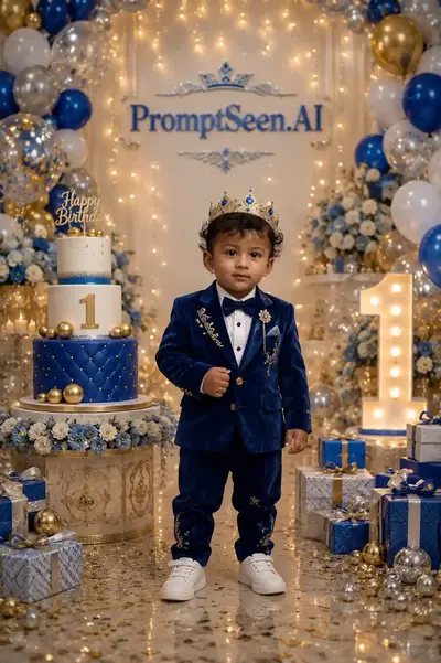 Royal Blue Luxury Birthday Sample