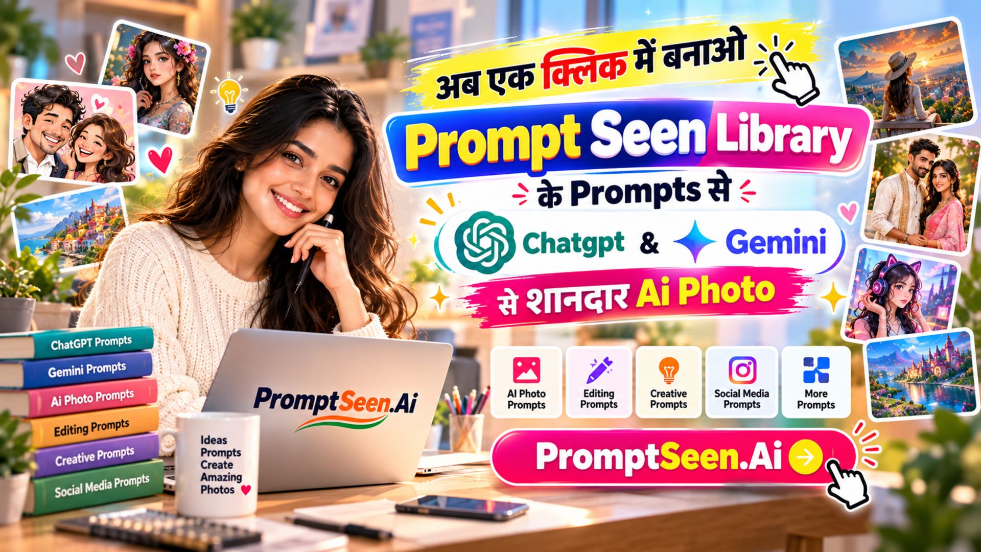 Prompt Seen &ndash; free AI photo editing prompts by PromptBhai