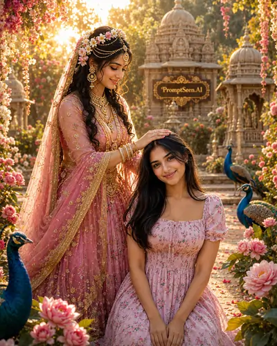 Radha Rani Divine Blessing Prompt