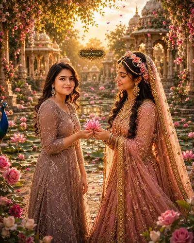 Radha Rani Lotus Offering Prompt