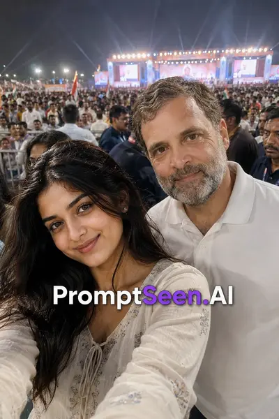 Evening Political Rally Selfie