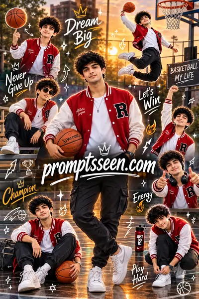 Sports Streetwear Boy Collage